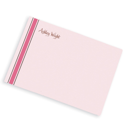 Pink & Brown Stately Striped Card