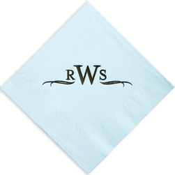 Romance Monogram Foil Stamped Napkins