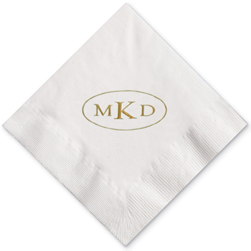 Circle Monogram Foil Stamped Napkins