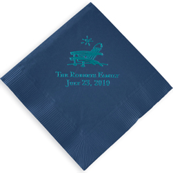Beach Chair Foil-Stamped Napkins