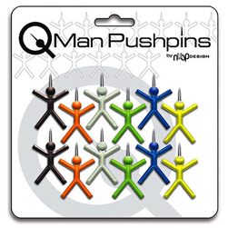 Q-Man Plastic Pushpins