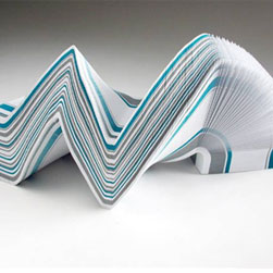 Striped Morph Sculptural Blue Pad