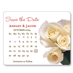 White Rose Bouquet Magnets