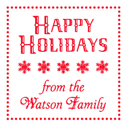 Happy Holidays Personalized Stamper