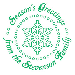 Season's Greetings Personalized Stamper