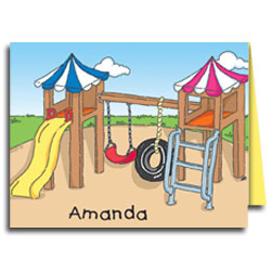 Playground Party Note Cards
