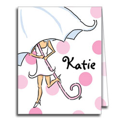 Umbrella Bride Note Cards