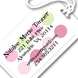 Pink-a-boo Dots Luggage Tags