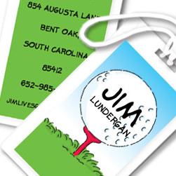 Golf Ball Luggage Tags
