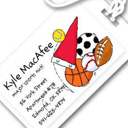 Sports Fanatic Luggage Tags