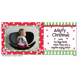Christmas Candy Digital Photo Announcement Cards