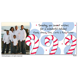 Dandy Candy Canes Digital Photo Announcement Cards