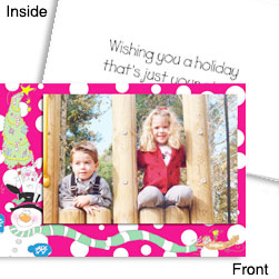 Polka Dot Snowman Folded Photo Cards