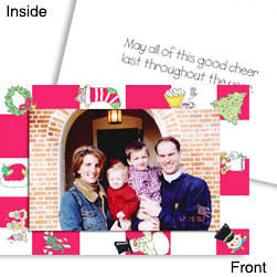 Christmas Checkerboard Folded Photo Cards