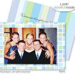 Blue Tile Folded Photo Cards
