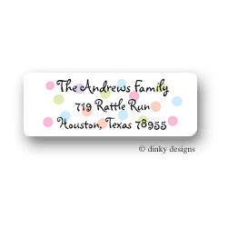 Pastel Dots Return Address Labels