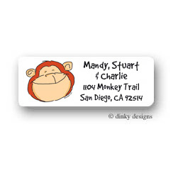 Monkey Business Return Address Labels