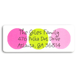 Preppy Dots Return Address Labels