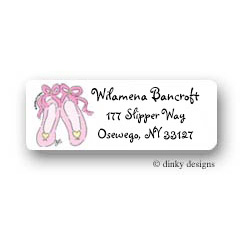 Ballet Slippers Return Address Labels