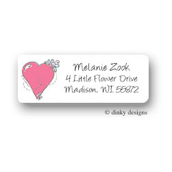 Happy Heart Return Address Labels