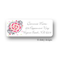 Peppermint Wrap Return Address Labels