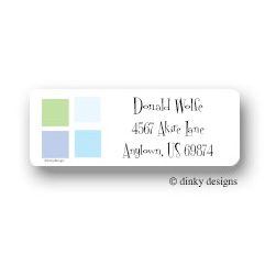 Blue Tile Return Address Labels