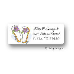Flippin' Flops  Return Address Labels