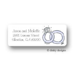 Wedding Rings Return Address Labels
