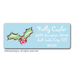 Polka Dots Holly Return Address Labels