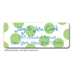 Lime Holiday Dots Return Address Labels