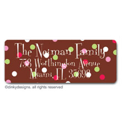 Pink Berry Holiday Return Address Labels