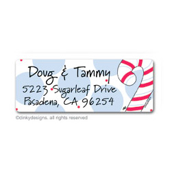 Dandy Candy Canes Return Address Labels