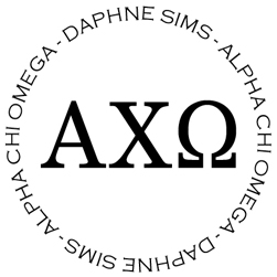 Alpha Chi Omega Personalized Stamper
