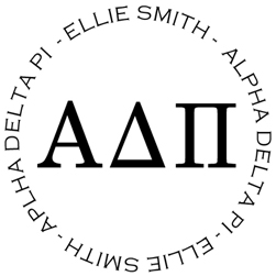 Alpha Delta Pi Personalized Stamper