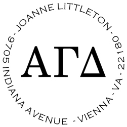 Alpha Gamma Delta Personalized Stamper
