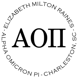 Alpha Omicron Pi Personalized Stamper