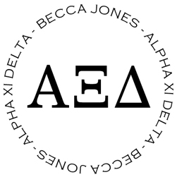 Alpha Xi Delta Personalized Stamper
