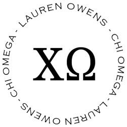 Chi Omega Personalized Stamper