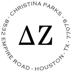 Delta Zeta Personalized Stamper