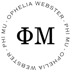 Phi Mu Personalized Stamper