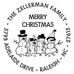 Snow Family Personalized Stamper