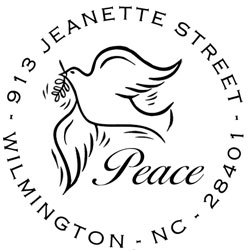 Peace Dove Personalized Stamper