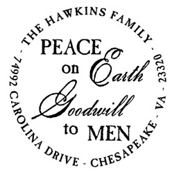 Peace On Earth Personalized Stamper