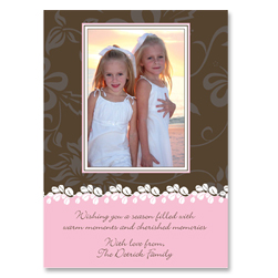 Mocha Flowers Digital Photo Cards