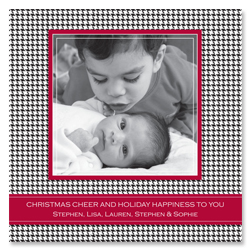 Red Houndstooth Digital Photo Cards