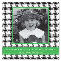 Green Houndstooth Digital Photo Cards
