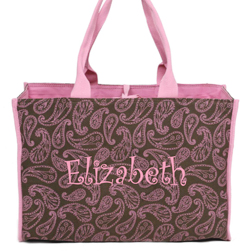 Pink Paisley Box Tote