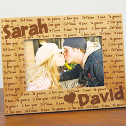 I Love You Personalized Laser Frame