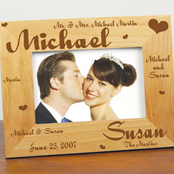 Mr. and Mrs. Wedding Laser Frame