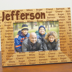 Family Name Lasered Frame